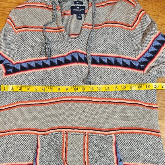 Mens American Eagle Outfitters boho southwestern gorpcore surf poncho hoodie L - Picture 10 of 11